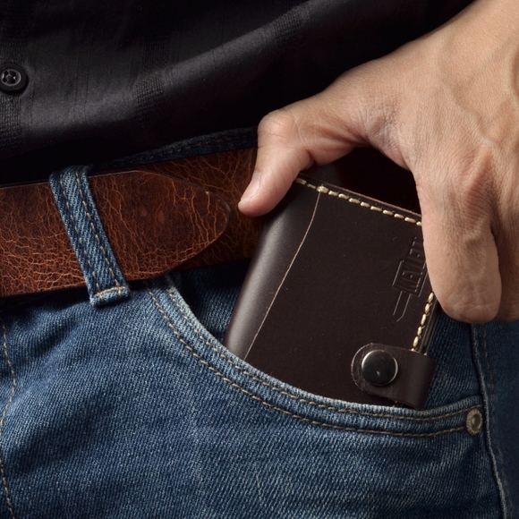 Keylett Leather Wallet, RFID, Brown, NWT - Picture 3 of 11